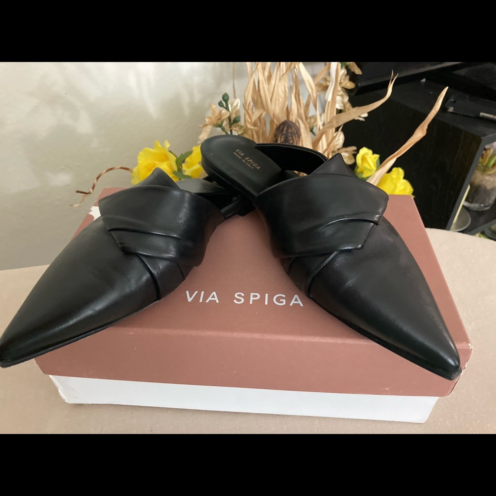 Via Spiga made in Italy 7.5 black mule